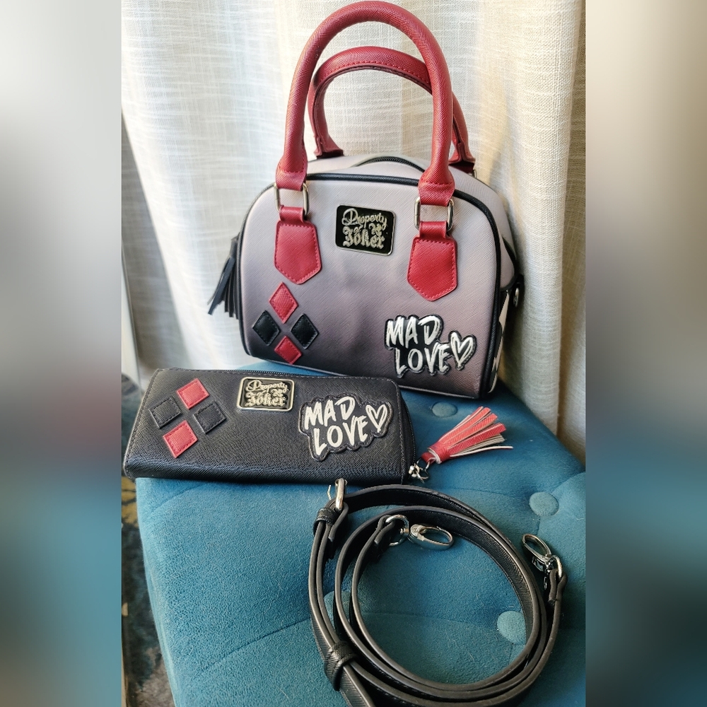 Bioworld Suicide Squad Harley Quinn Matching Set Satchel And Wallet